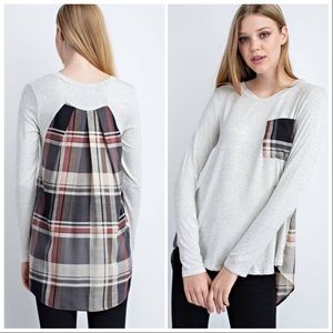 New, 12PM by Mon Ami, size small, plaid top